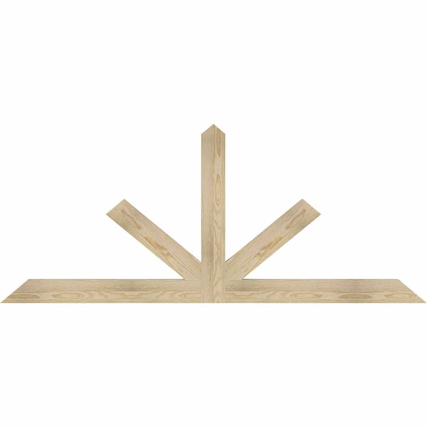 Ekena Millwork Saratoga Rough Sawn Timber Gable Bracket, Douglas Fir, 72"W x 30"H x 2"D x 4"F, 10/12 Pitch GBW072X30X0204SAR00RDF - main